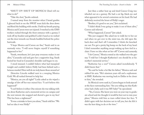 The Traveling Tea Ladies: Death in Dallas text spread